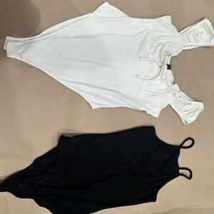 Wild Fable White and Black Bodysuits